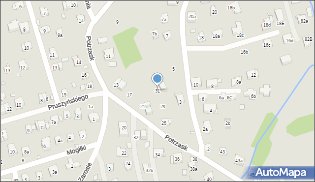 Kraków, Potrzask, 31, mapa Krakowa