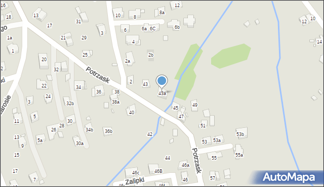 Kraków, Potrzask, 43a, mapa Krakowa