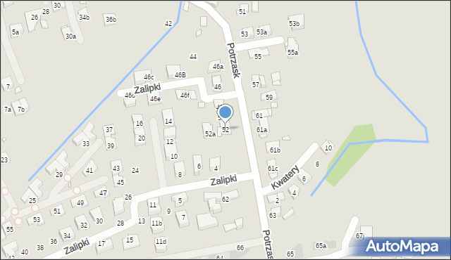 Kraków, Potrzask, 52, mapa Krakowa
