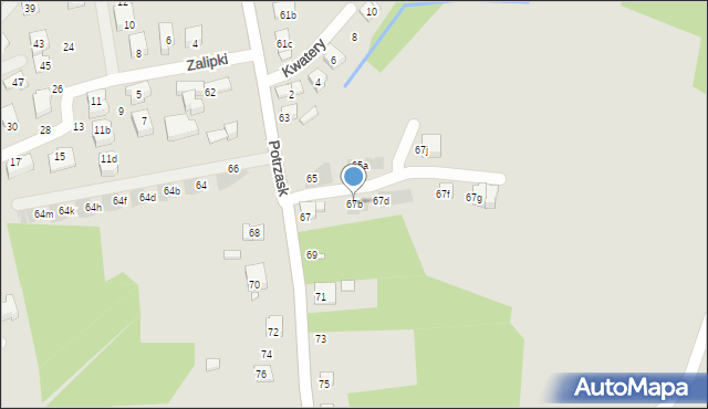 Kraków, Potrzask, 67b, mapa Krakowa