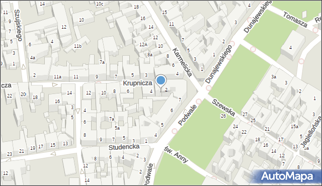 Kraków, Podwale, 6i, mapa Krakowa