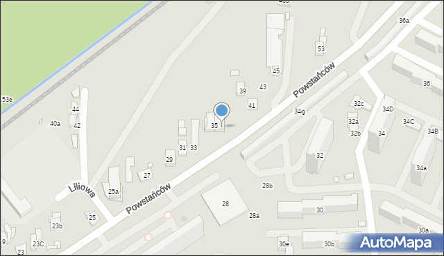 Kraków, Powstańców, 37, mapa Krakowa