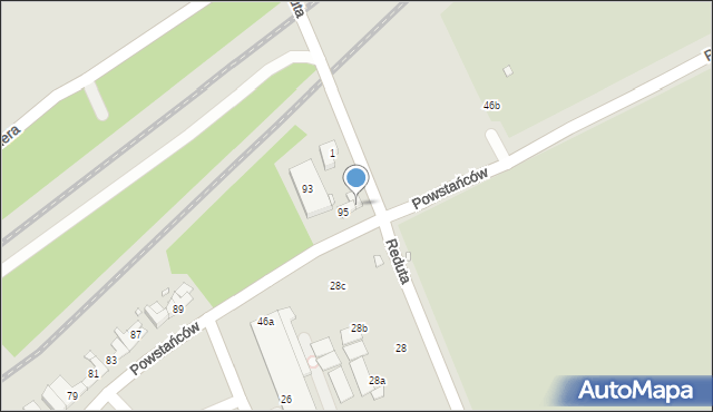 Kraków, Powstańców, 97, mapa Krakowa