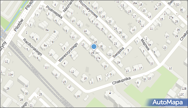 Kraków, Podmiejska, 15b, mapa Krakowa