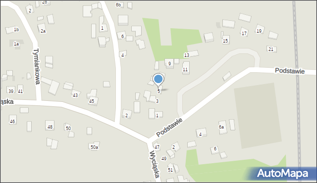 Kraków, Podstawie, 5, mapa Krakowa