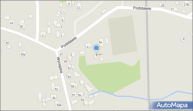 Kraków, Podstawie, 6, mapa Krakowa