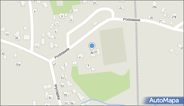 Kraków, Podstawie, 6a, mapa Krakowa