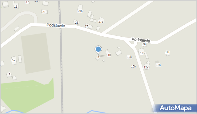 Kraków, Podstawie, 8, mapa Krakowa