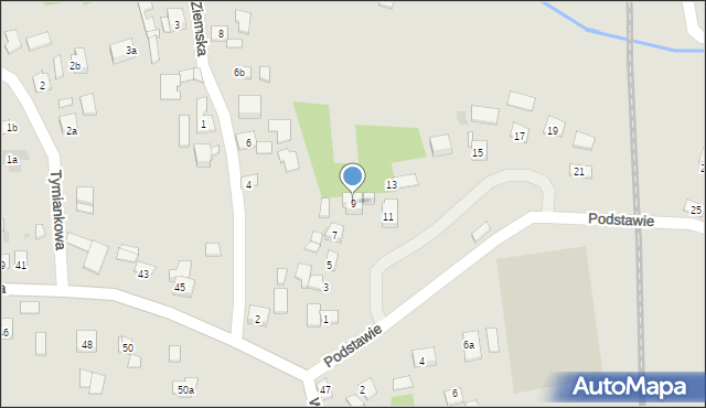 Kraków, Podstawie, 9, mapa Krakowa