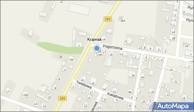 Kramsk, Pogorzelna, 19, mapa Kramsk
