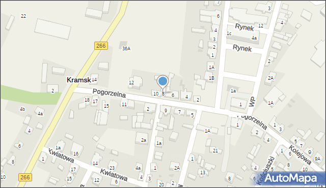 Kramsk, Pogorzelna, 8, mapa Kramsk