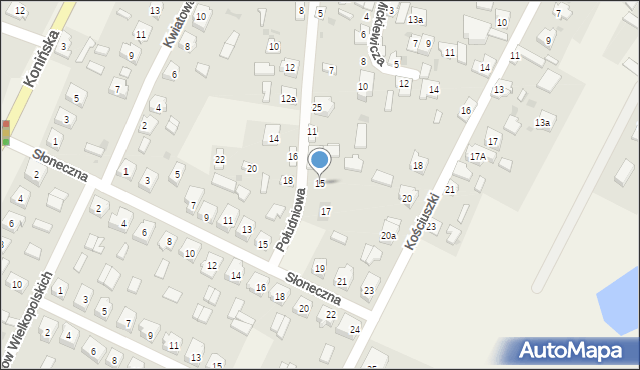 Kramsk, Południowa, 15, mapa Kramsk