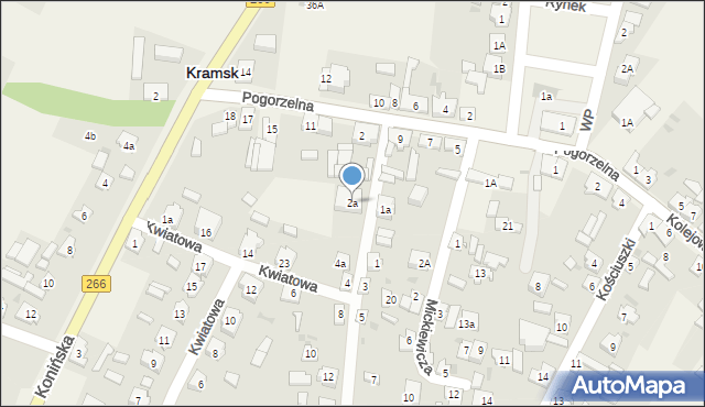 Kramsk, Południowa, 2a, mapa Kramsk