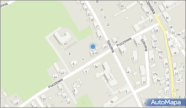 Krapkowice, Pocztowa, 2, mapa Krapkowice