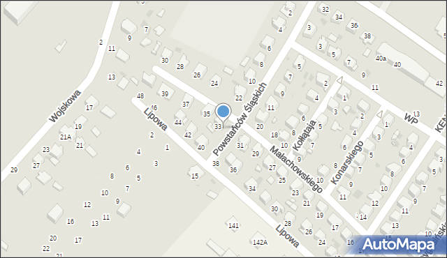 Kraśnik, Powstańców Śląskich, 14, mapa Kraśnik