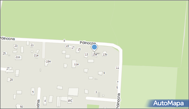 Kraśnik, Północna, 13a, mapa Kraśnik