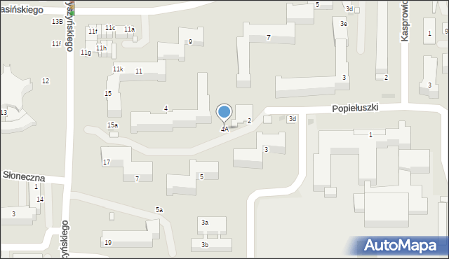Kraśnik, Popiełuszki Jerzego, bł. ks., 4A, mapa Kraśnik