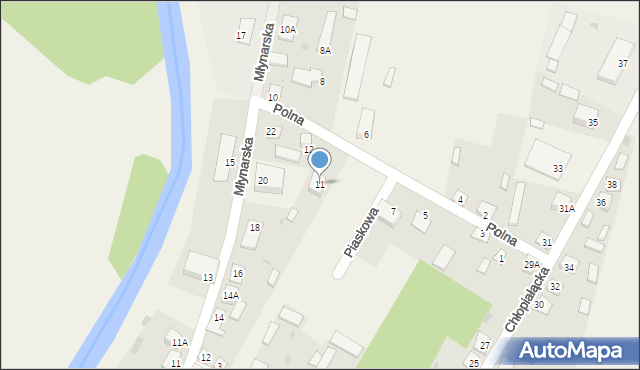 Krasnosielc, Polna, 11, mapa Krasnosielc