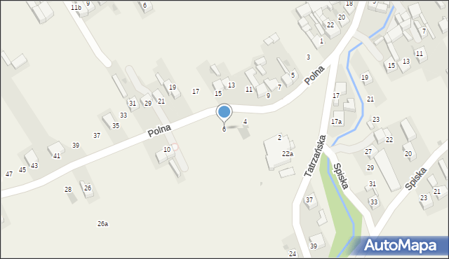 Krempachy, Polna, 6, mapa Krempachy