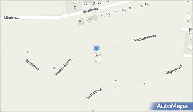 Krępa Słupska, Poziomkowa, 25, mapa Krępa Słupska