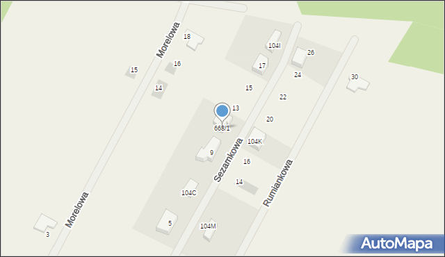 Krępa Słupska, Podgórna, 668/1, mapa Krępa Słupska