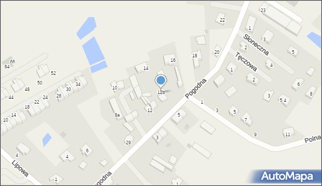 Krępa Słupska, Pogodna, 12b, mapa Krępa Słupska