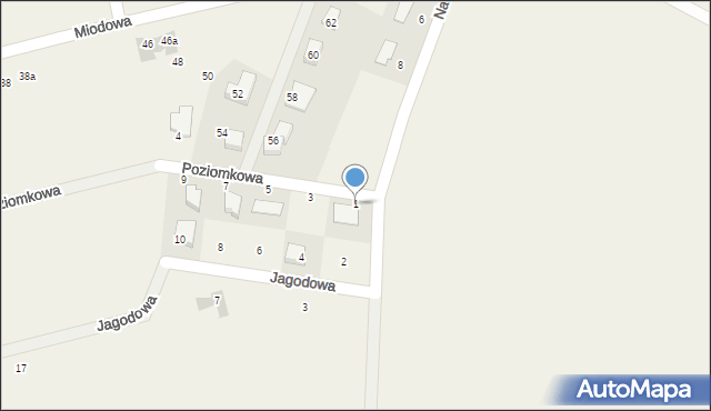 Krępa Słupska, Poziomkowa, 1, mapa Krępa Słupska