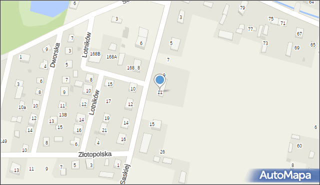Kroczewo, Poczty Saskiej, 11, mapa Kroczewo