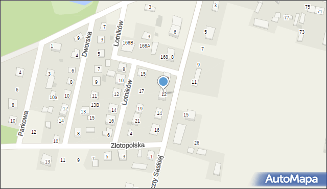 Kroczewo, Poczty Saskiej, 12, mapa Kroczewo