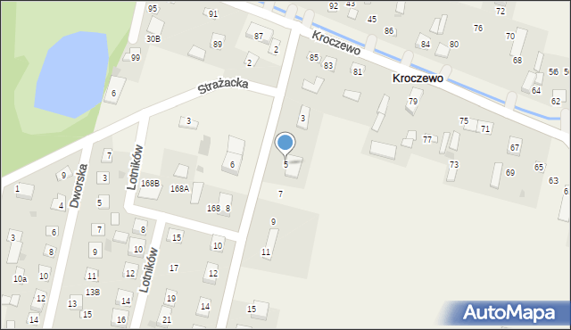 Kroczewo, Poczty Saskiej, 5, mapa Kroczewo