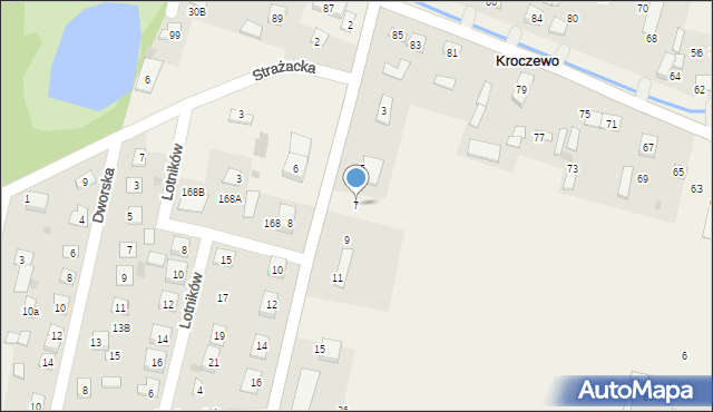 Kroczewo, Poczty Saskiej, 7, mapa Kroczewo