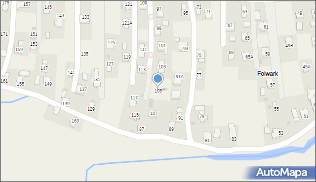 Krościenko Wyżne, Północna, 105, mapa Krościenko Wyżne