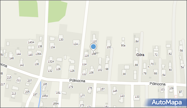 Krościenko Wyżne, Północna, 108, mapa Krościenko Wyżne