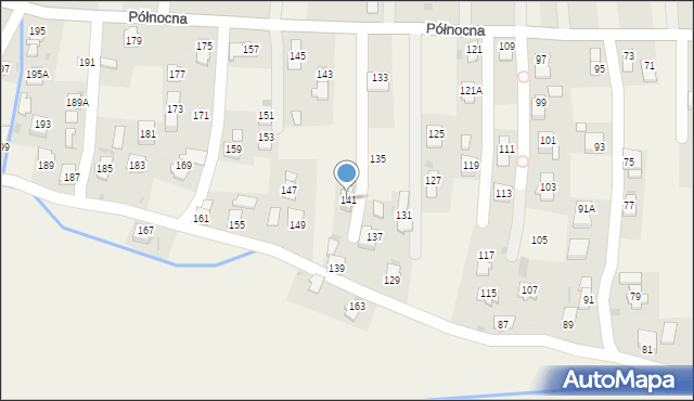 Krościenko Wyżne, Północna, 141, mapa Krościenko Wyżne