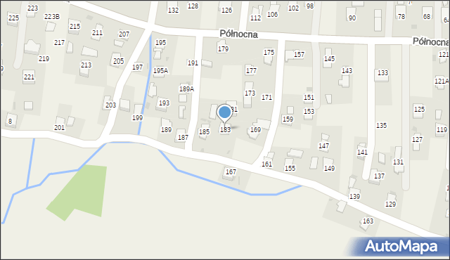 Krościenko Wyżne, Północna, 183, mapa Krościenko Wyżne