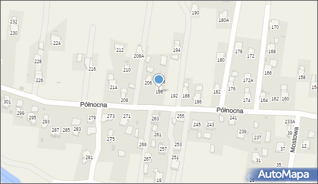 Krościenko Wyżne, Północna, 196, mapa Krościenko Wyżne