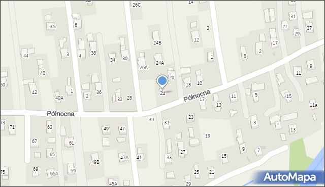 Krościenko Wyżne, Północna, 24, mapa Krościenko Wyżne