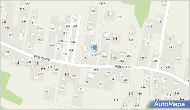 Krościenko Wyżne, Północna, 272A, mapa Krościenko Wyżne