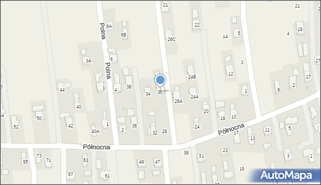 Krościenko Wyżne, Północna, 30, mapa Krościenko Wyżne