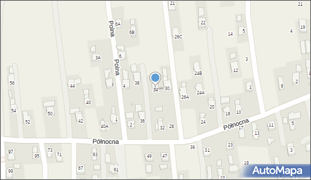 Krościenko Wyżne, Północna, 34, mapa Krościenko Wyżne