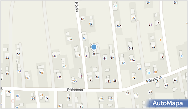 Krościenko Wyżne, Północna, 38, mapa Krościenko Wyżne