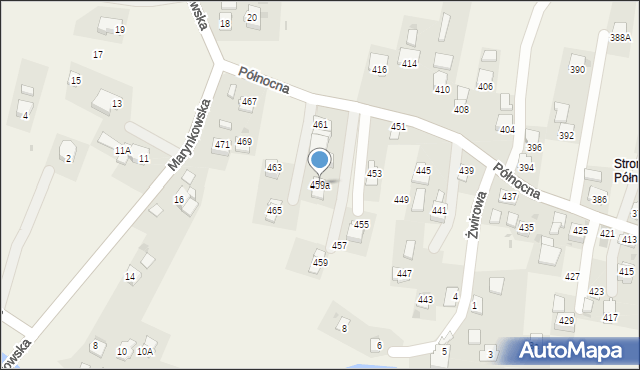 Krościenko Wyżne, Północna, 459a, mapa Krościenko Wyżne