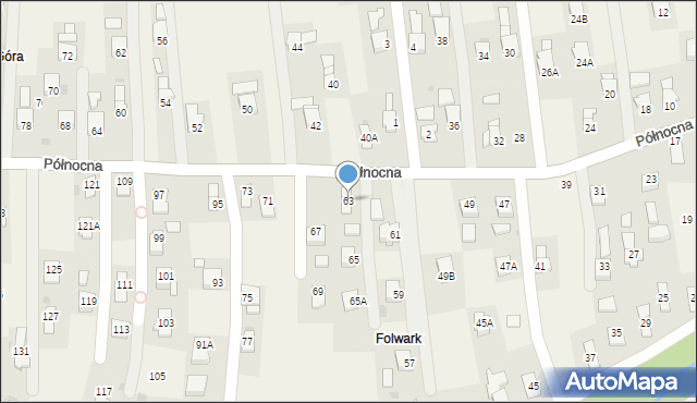 Krościenko Wyżne, Północna, 63, mapa Krościenko Wyżne