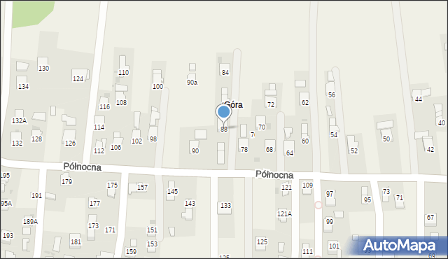 Krościenko Wyżne, Północna, 88, mapa Krościenko Wyżne