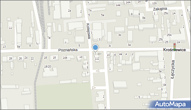 Krośniewice, Poznańska, 12, mapa Krośniewice