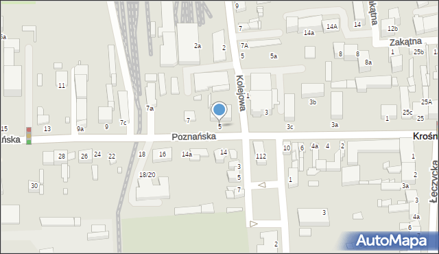 Krośniewice, Poznańska, 5, mapa Krośniewice