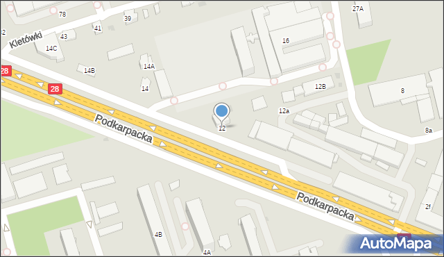 Krosno, Podkarpacka, 12, mapa Krosna