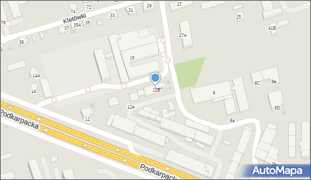 Krosno, Podkarpacka, 12B, mapa Krosna
