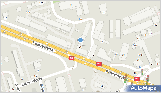 Krosno, Podkarpacka, 2f, mapa Krosna