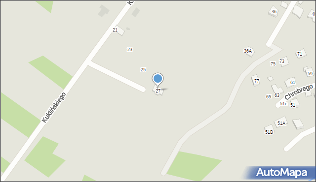 Krosno, Pola Wincentego, 38, mapa Krosna